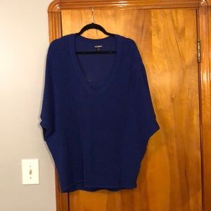Express Blue Batwing Sweater